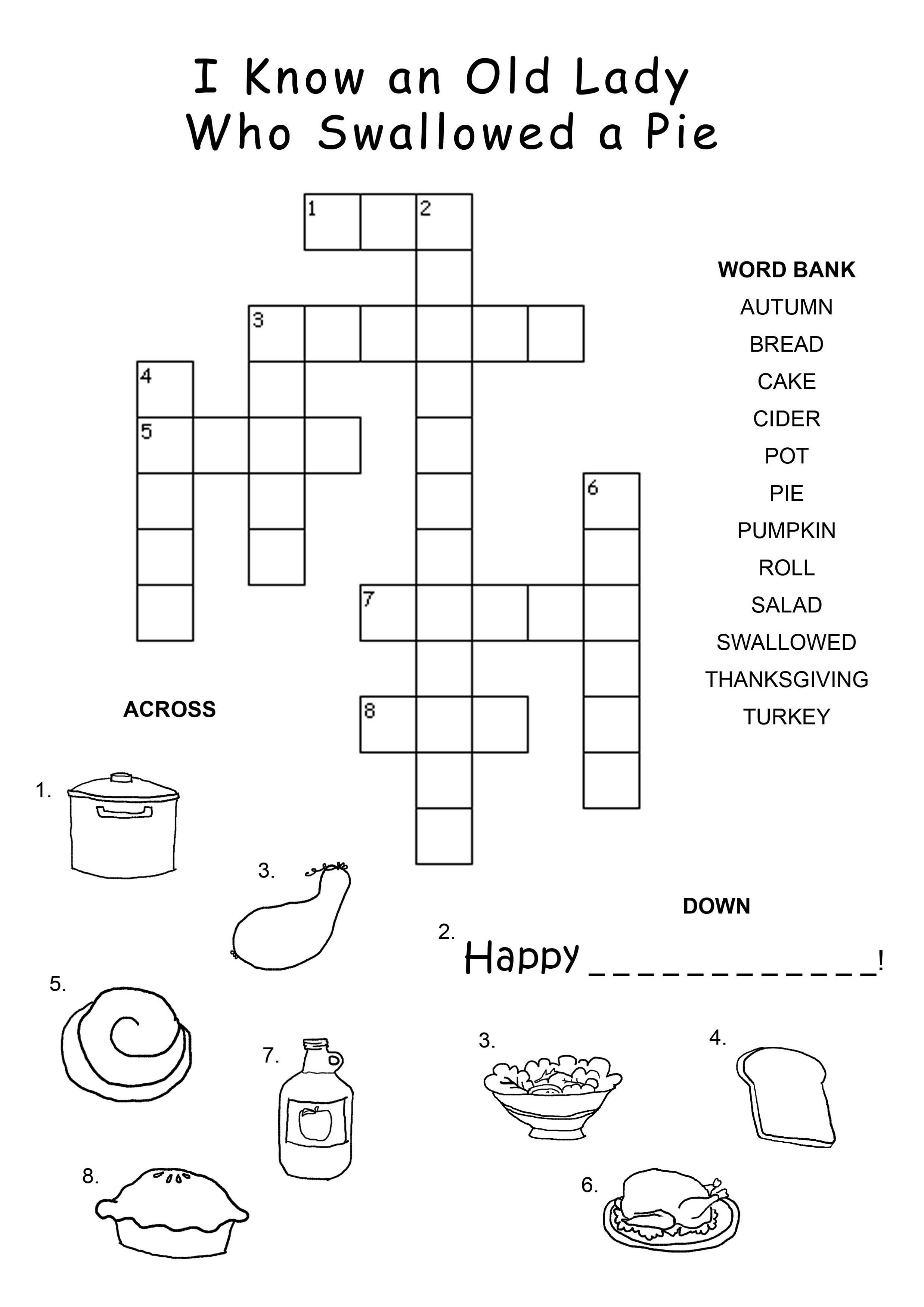 Crossword puzzles for kids