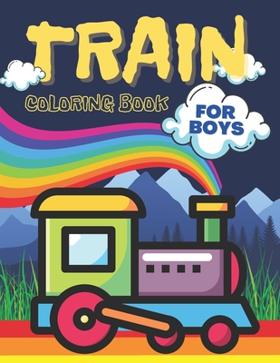 Train coloring book for boys educational and creative coloring pages about trains for the begining toddlers for preschool paperback bookstore