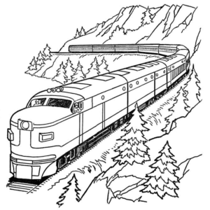 Train coloring pages printable for free download