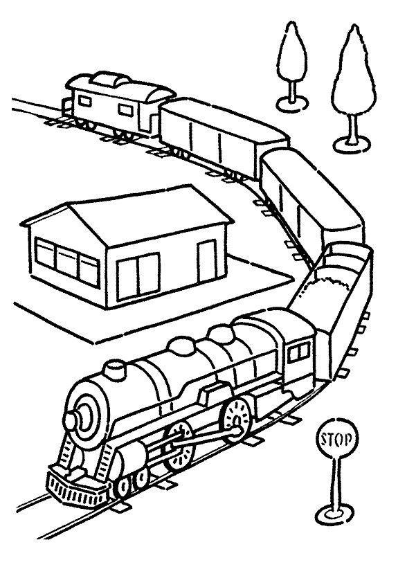 Train coloring pages printable for free download