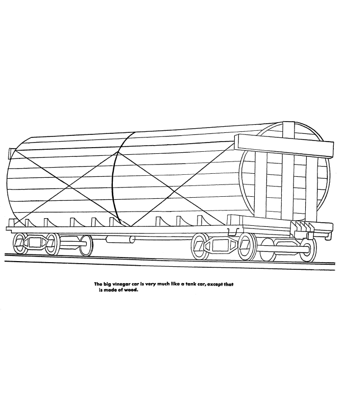 Freight train and railroad coloring pages