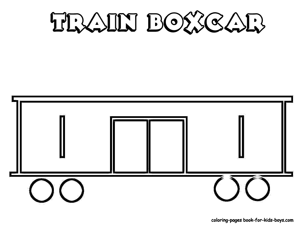 Boxcar coloring sheet train coloring pages cars coloring pages truck coloring pages