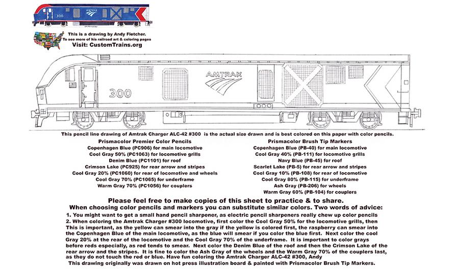 Andy fletchers train coloring pages