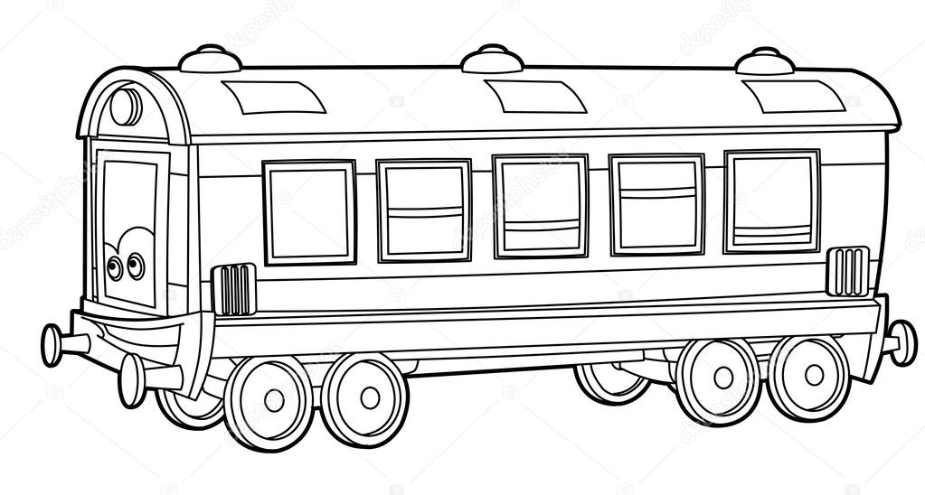 Train wagon coloring page stock photo by illustratorhft