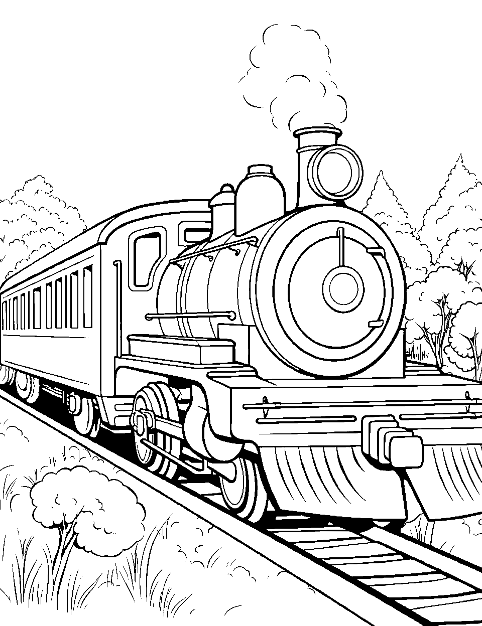 Train coloring pages free printable sheets