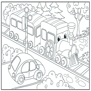 Polar express coloring page