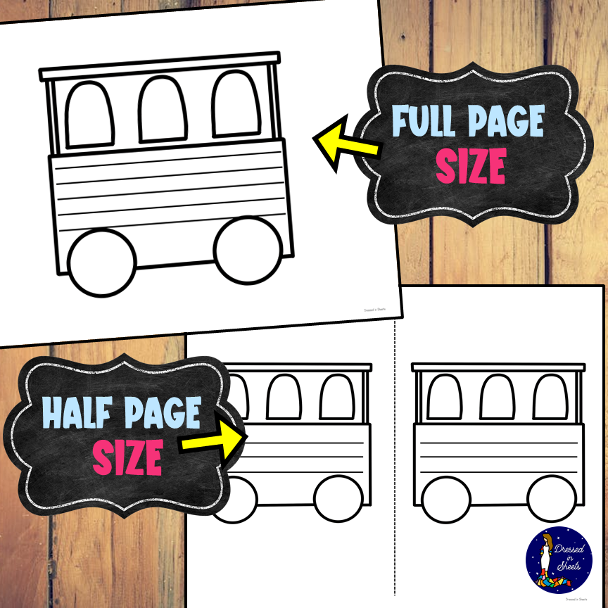 Printable train car templates