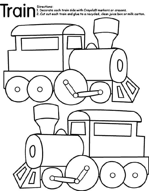 Train coloring page