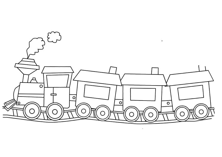 Coloring pages train coloring page for kids