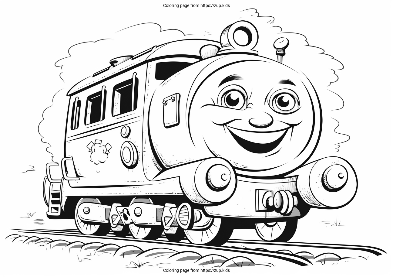 Train coloring page from