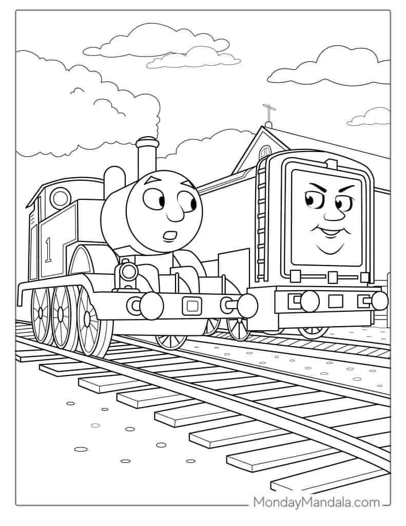 Thomas friends coloring pages free pdf printables