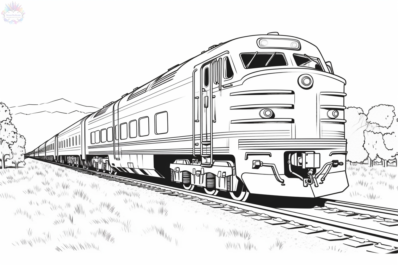 Train coloring pages