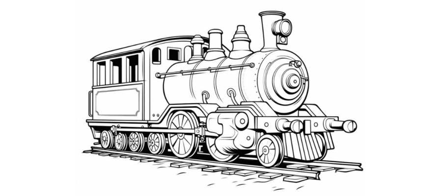 Train coloring pages