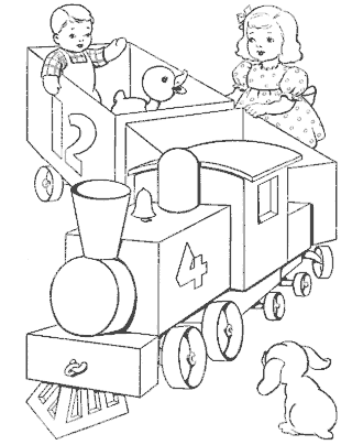 Train coloring pages