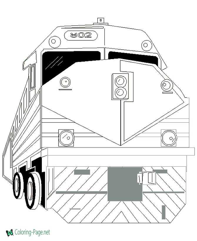 Train coloring pages