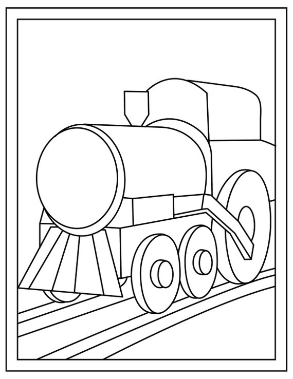 Trains printable coloring pages