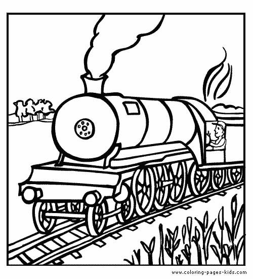 Steam train color pages