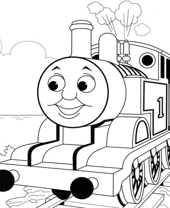 Free easy to print thomas the train coloring pages