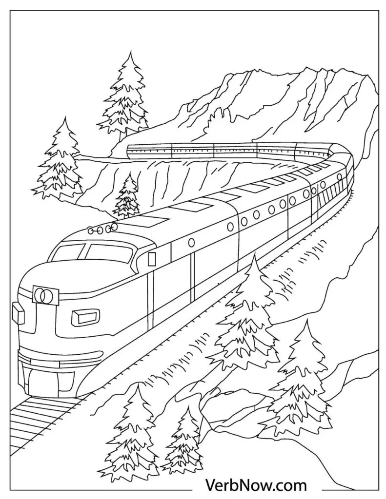 Free train coloring pages your kids will love download pdfs