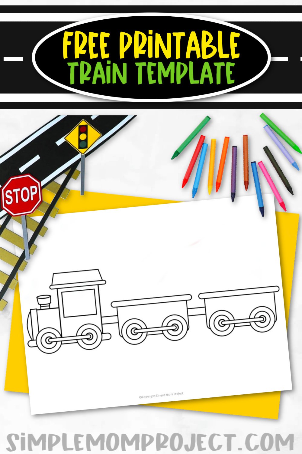 Free printable train template â simple mom project
