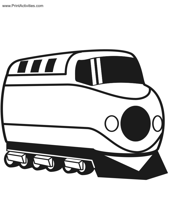 Train coloring page diesel engine