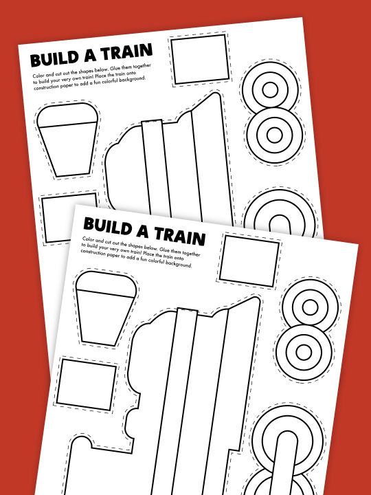Free printable build a train craft