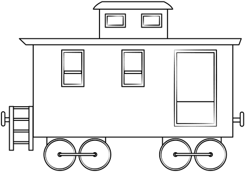 Train caboose coloring page free printable coloring pages