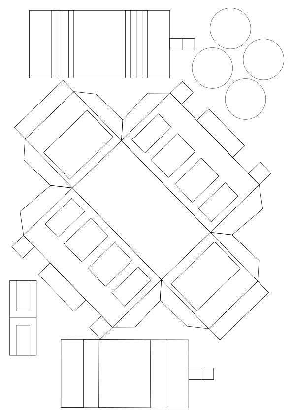 Train paper craft drawing for coloring page free printable nurieworld