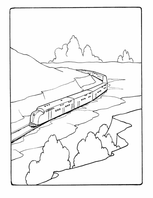 Railroad coloring pages