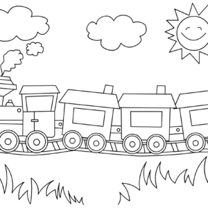 Train coloring pages printable for free download