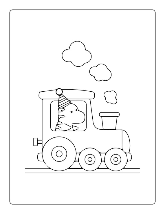 Train coloring pages for kids