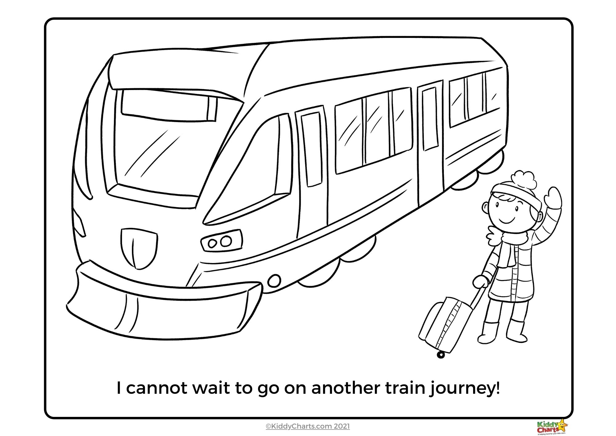 Train coloring pages first train journey easy reader