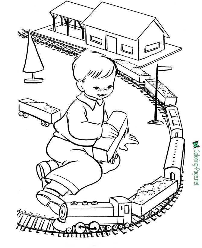 Train coloring pages