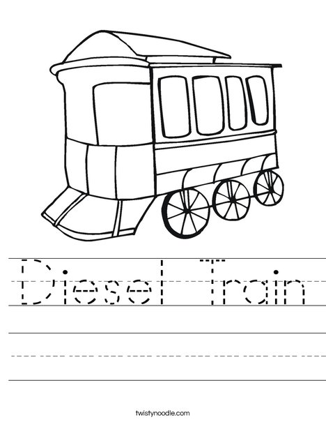 Diesel train worksheet