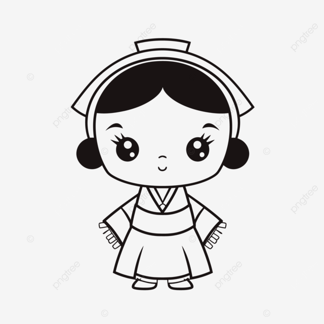 Dibujo de mujer china en vtido tradicional para colorear quema pãgina vector png dibujos dibujo de vtido dibujo de ala dibujo mujer png y vector para dcargar gratis