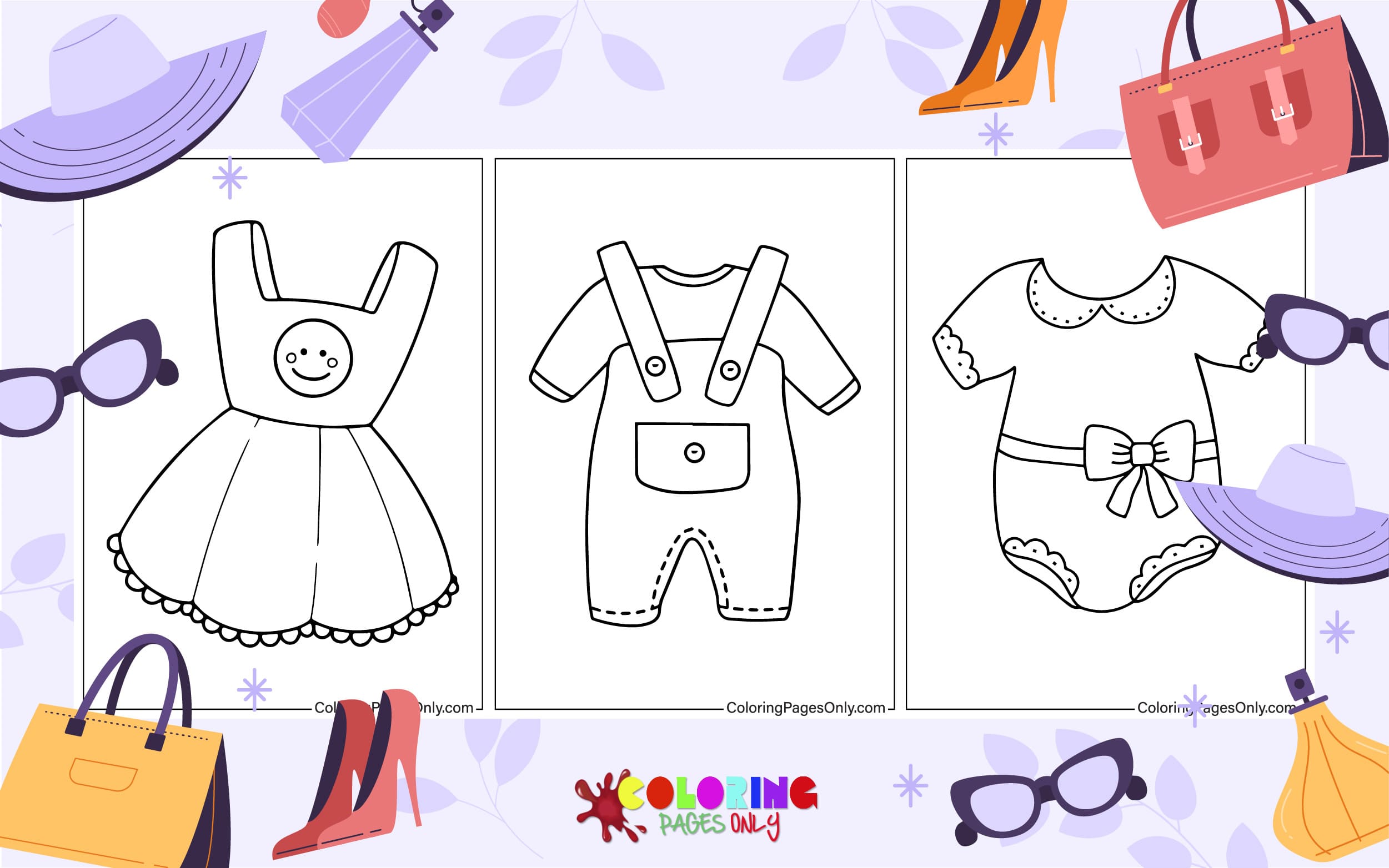 Dibujos para colorear de ropa de bebã