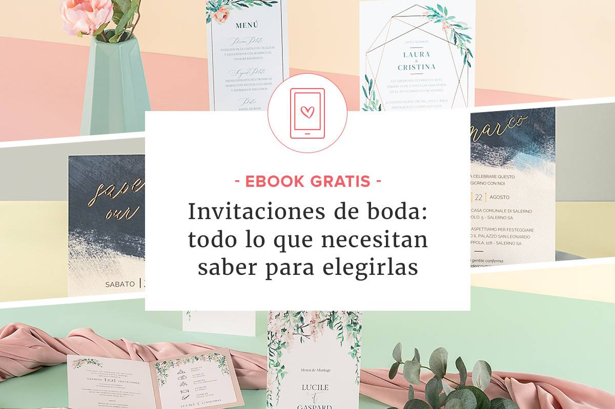 Pasos para elegir las invitaciones de boda incluye un e