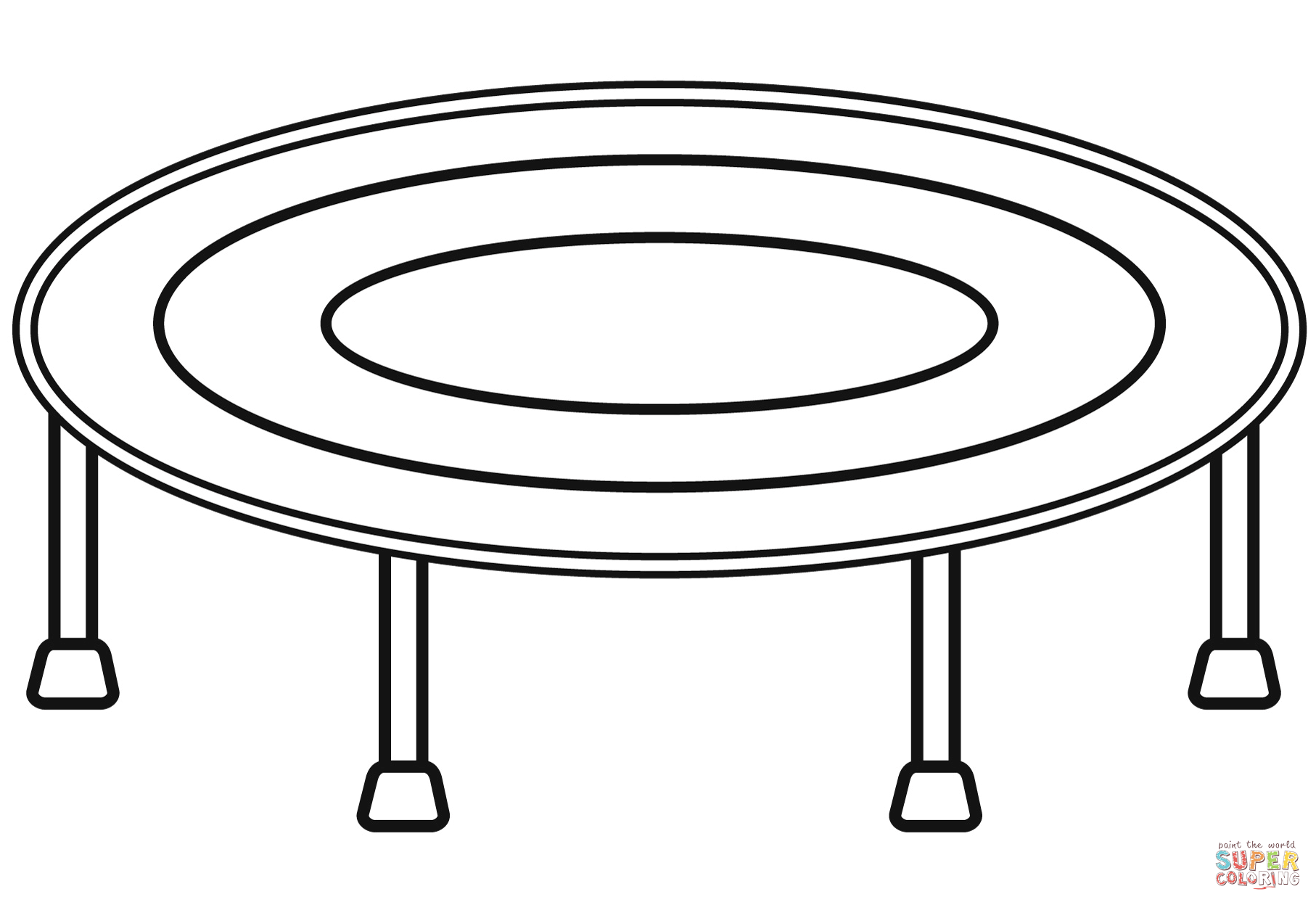 Trampoline coloring page free printable coloring pages