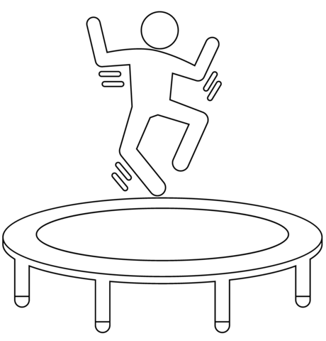 Trampoline coloring page free printable coloring pages