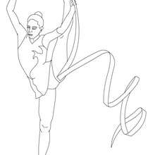 Trampoline gymnastics coloring pages