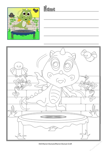 Dragon dayz copy colouring page for kids