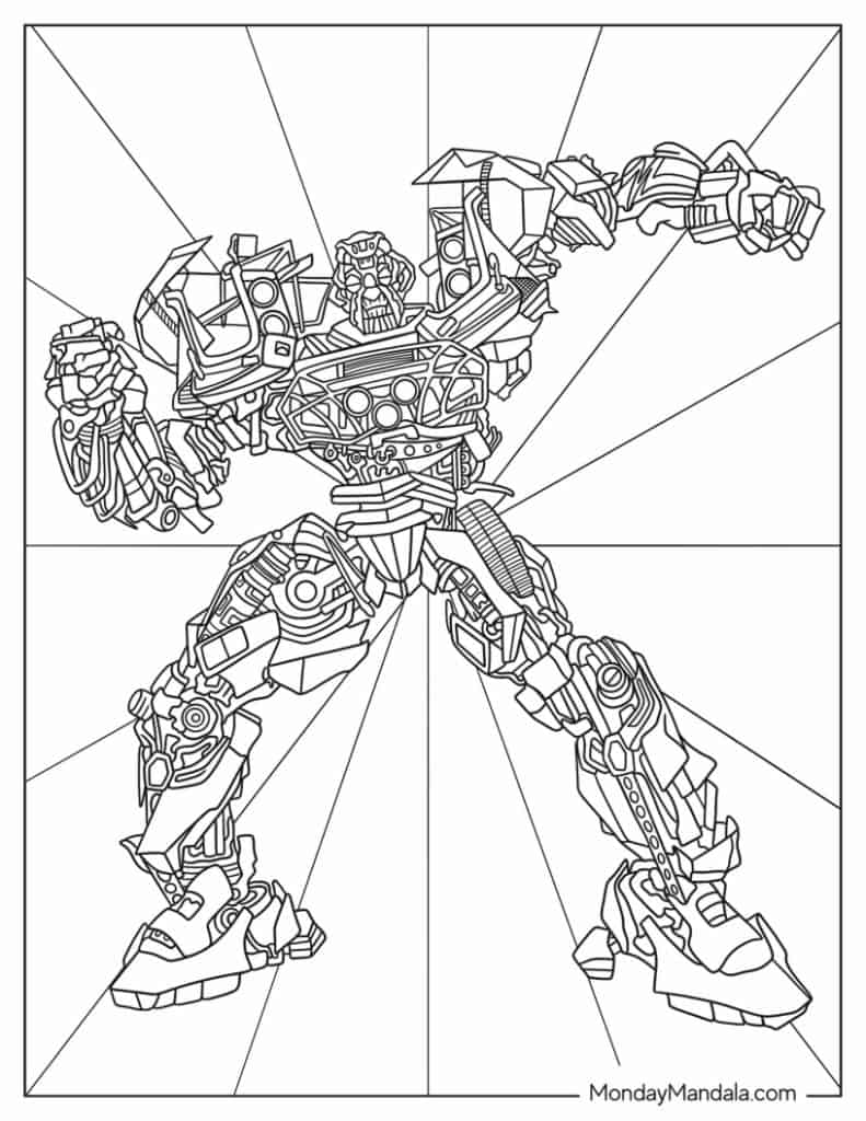 Transformers coloring pages free pdf printables