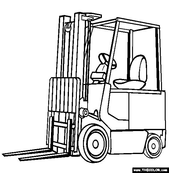 Forklift truck coloring page free forklift truck online coloring truck coloring pages online coloring pages coloring pages