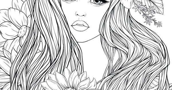 Flower coloring pages floral adult coloring pages printable adult coloring page