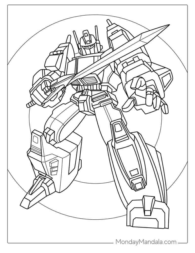 Transformers coloring pages free pdf printables