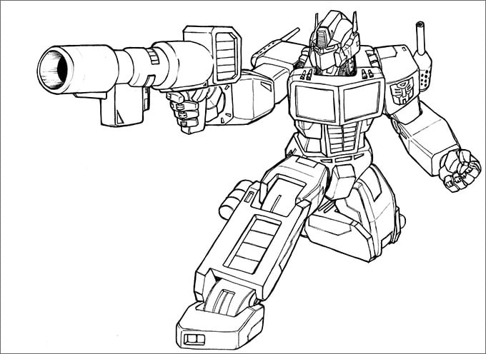 Transformers colouring pages