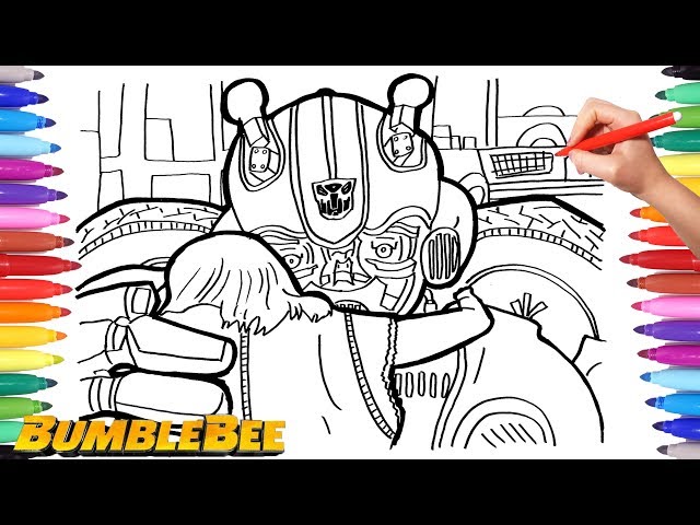 Transforers bublebee coloring pages bublebee cartoon drawing and coloring for kids