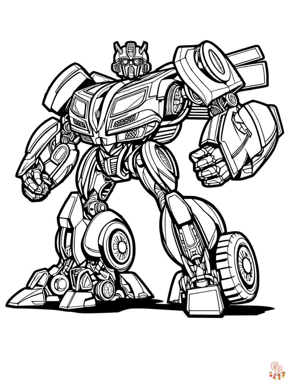The transformers coloring pages for kids
