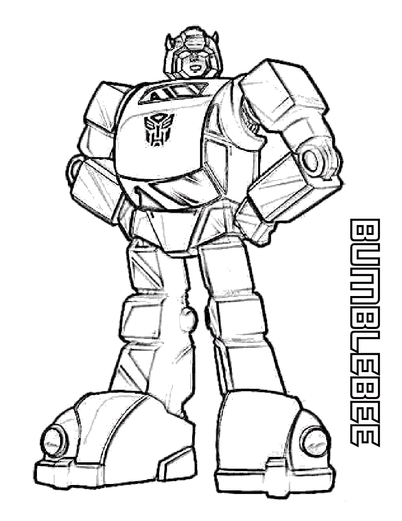 Bumblebee transformer coloring page for boys printable fun coloring pages for kids