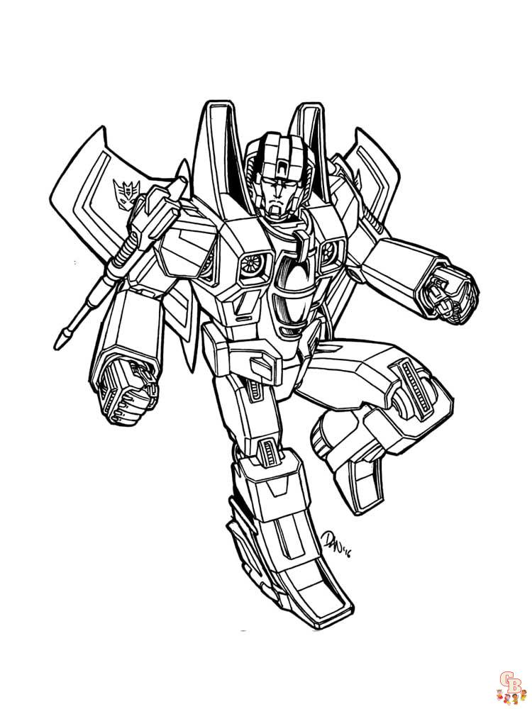 The transformers coloring pages for kids